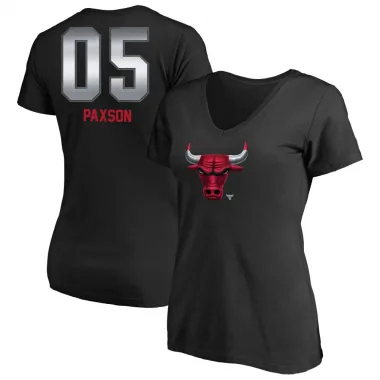 Black Women's John Paxson Chicago Bulls Midnight Mascot T-Shirt