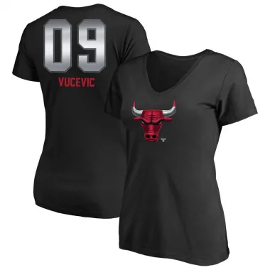 Black Women's Nikola Vucevic Chicago Bulls Midnight Mascot T-Shirt