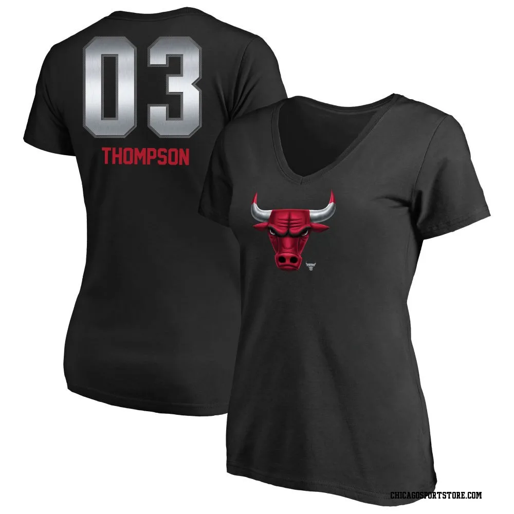 Black Women's Tristan Thompson Chicago Bulls Midnight Mascot T-Shirt
