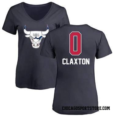 Navy Women's Nic Claxton Chicago Bulls Name and Number Banner Wave V-Neck T-Shirt