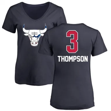 Navy Women's Tristan Thompson Chicago Bulls Name and Number Banner Wave V-Neck T-Shirt