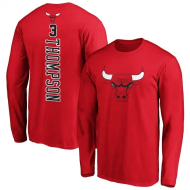 Red Men's Tristan Thompson Chicago Bulls Backer Long Sleeve T-Shirt