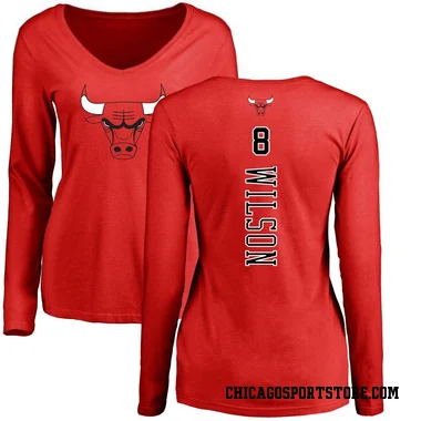 Red Women's Caleb Wilson Chicago Bulls Backer Long Sleeve T-Shirt