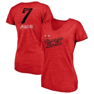Red Women's Jalen Smith Chicago Bulls Sideline V-Neck T-Shirt