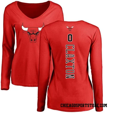 Red Women's Nic Claxton Chicago Bulls Backer Long Sleeve T-Shirt