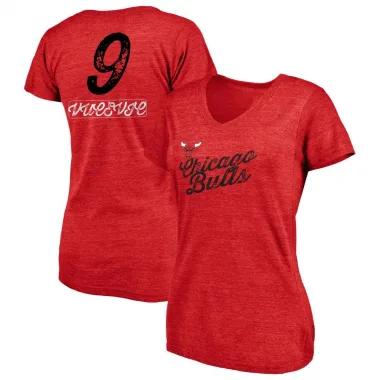 Red Women's Nikola Vucevic Chicago Bulls Sideline V-Neck T-Shirt