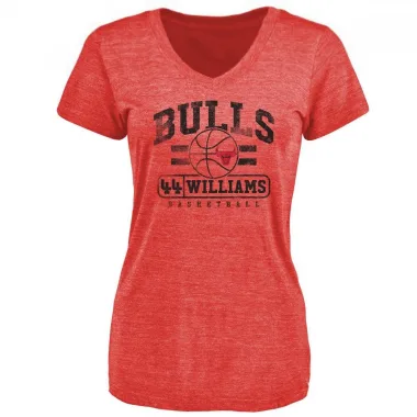 Red Women's Patrick Williams Chicago Bulls Baseline T-Shirt