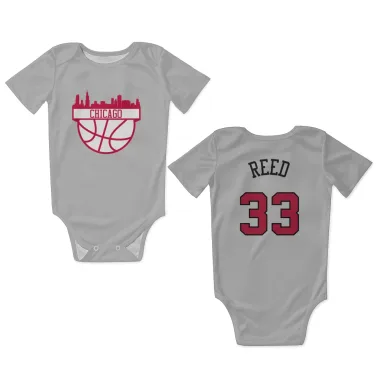 White Chicago Bulls Willie Reed   Newborn & Infant Bodysuit