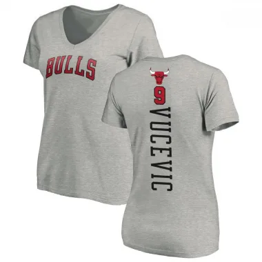 Women's Nikola Vucevic Chicago Bulls Ash Backer T-Shirt