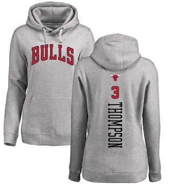 Women's Tristan Thompson Chicago Bulls Branded Ash Backer Pullover Hoodie